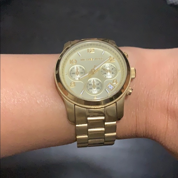 Michael Kors Gold Chronograph Watch MK5055 - Picture 1 of 6